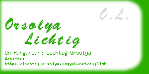 orsolya lichtig business card
